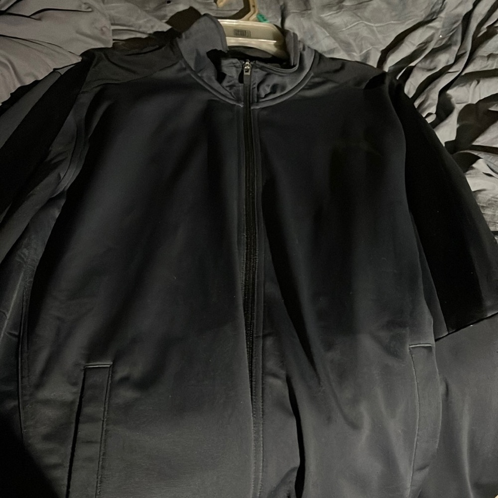 XL Puma track jacket in gray and black